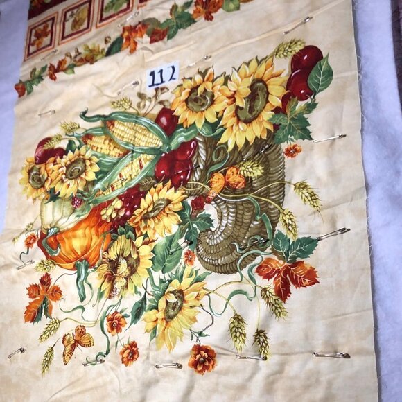 🛒 $18 Kit panel, batting back fabric Quality Quilt Cotton Fall Floral Sunflower - Picture 1 of 3